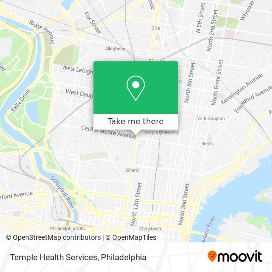 Mapa de Temple Health Services