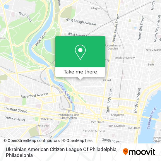 Mapa de Ukrainian American Citizen League Of Philadelphia