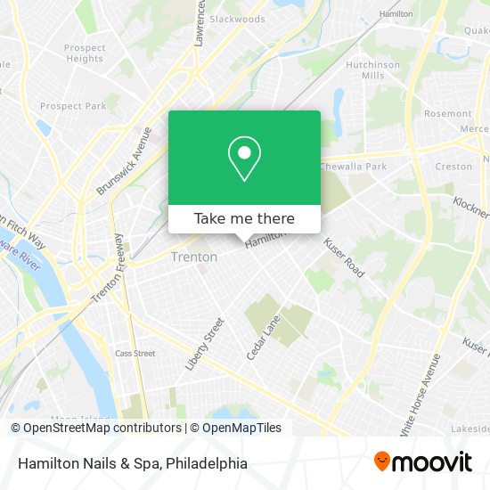 Hamilton Nails & Spa map