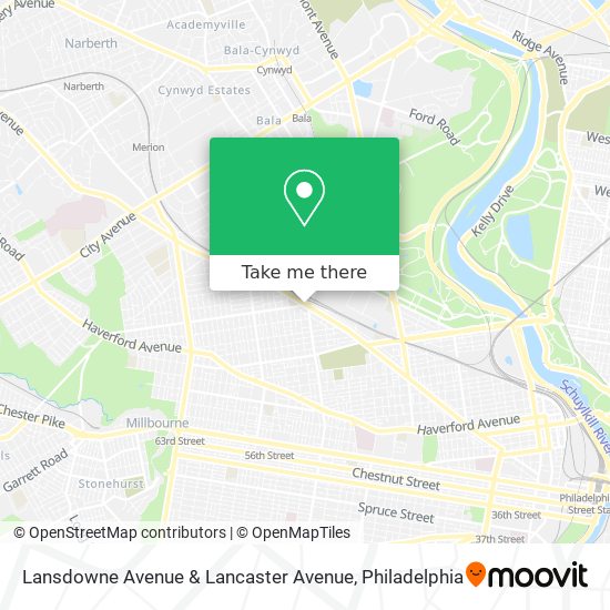 Lansdowne Avenue & Lancaster Avenue map
