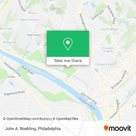 John A. Roebling map