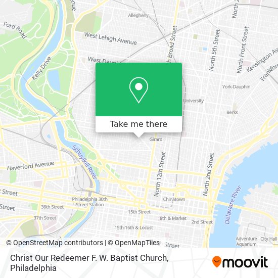 Christ Our Redeemer F. W. Baptist Church map