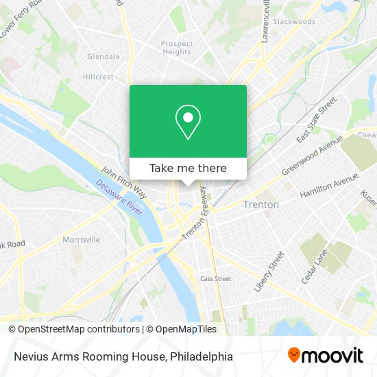 Nevius Arms Rooming House map