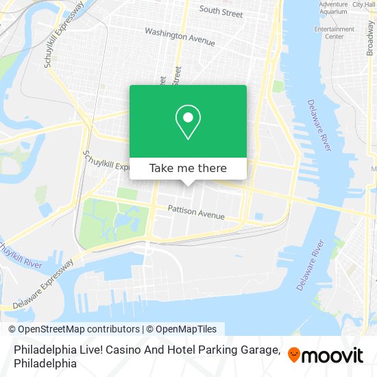 Mapa de Philadelphia Live! Casino And Hotel Parking Garage