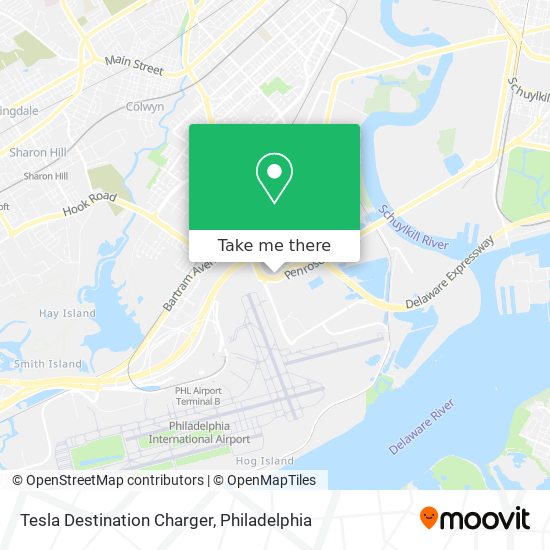 Mapa de Tesla Destination Charger