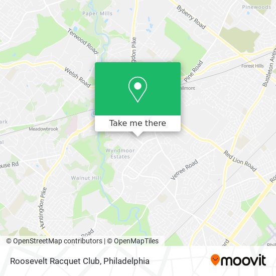 Mapa de Roosevelt Racquet Club