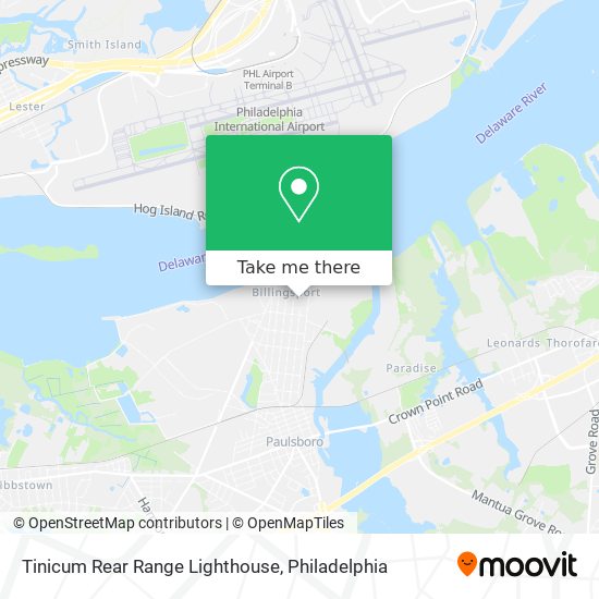 Tinicum Rear Range Lighthouse map