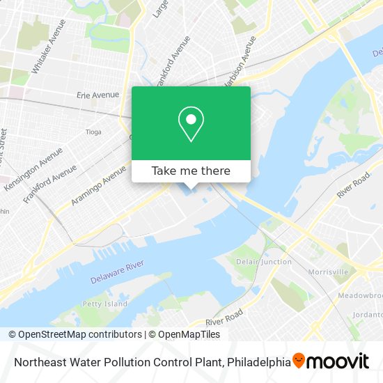 Northeast Water Pollution Control Plant map
