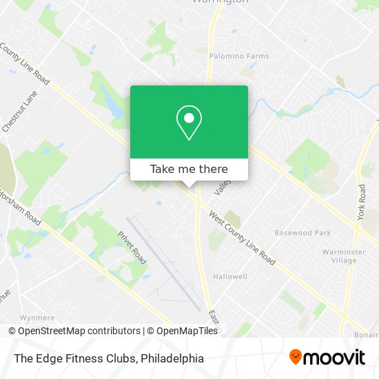 The Edge Fitness Clubs map