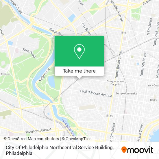 City Of Philadelphia Northcentral Service Building map