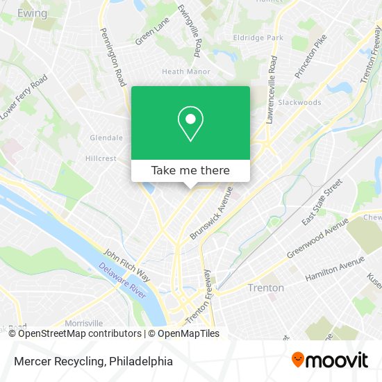 Mercer Recycling map