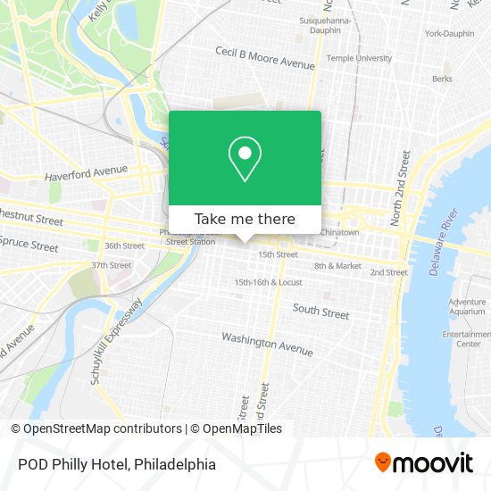 Mapa de POD Philly Hotel