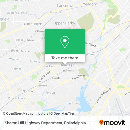 Mapa de Sharon Hill Highway Department