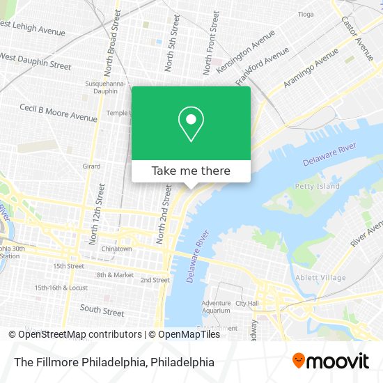 The Fillmore Philadelphia map