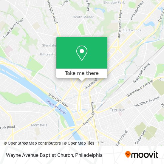 Wayne Avenue Baptist Church map