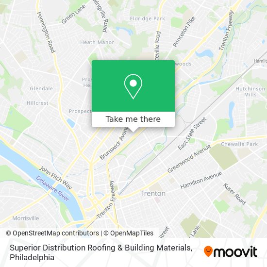 Superior Distribution Roofing & Building Materials map