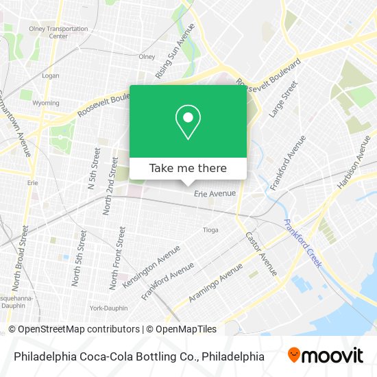 Mapa de Philadelphia Coca-Cola Bottling Co.