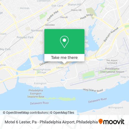 Motel 6 Lester, Pa - Philadelphia Airport map