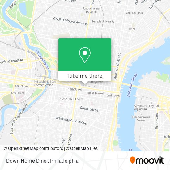 Down Home Diner map