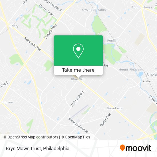 Bryn Mawr Trust map