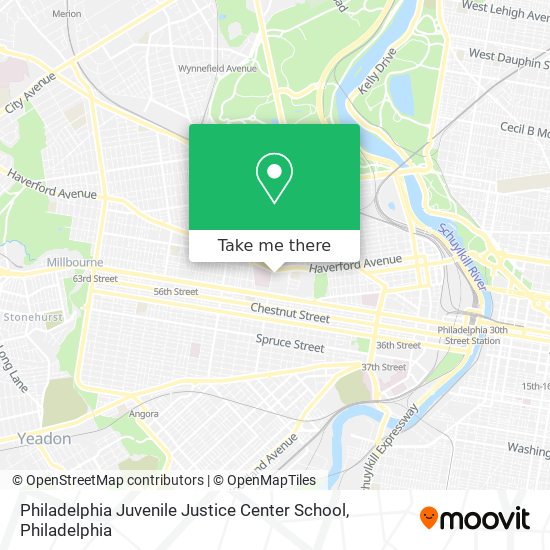 Mapa de Philadelphia Juvenile Justice Center School