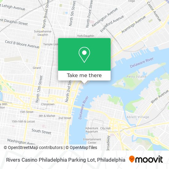 Mapa de Rivers Casino Philadelphia Parking Lot