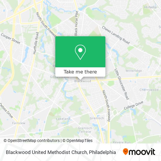 Mapa de Blackwood United Methodist Church