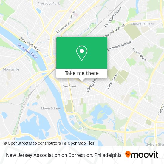 Mapa de New Jersey Association on Correction