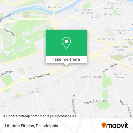 Lifetime Fitness map