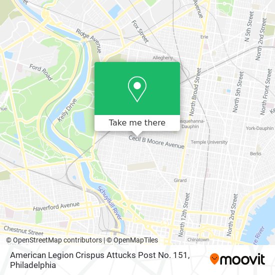 Mapa de American Legion Crispus Attucks Post No. 151