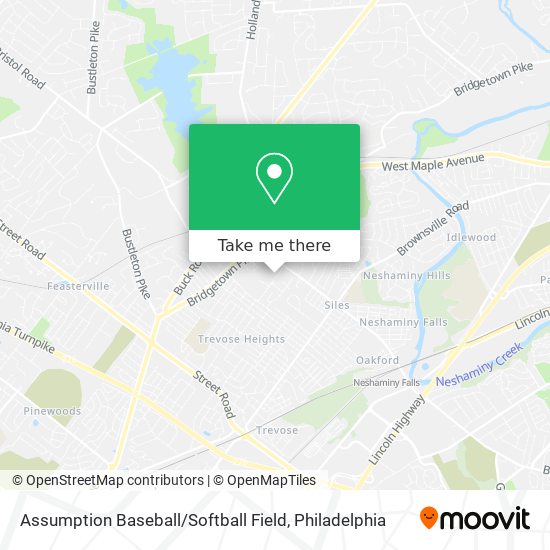 Assumption Baseball / Softball Field map