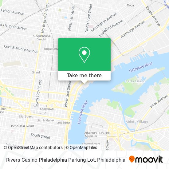 Rivers Casino Philadelphia Parking Lot map