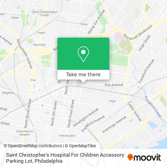 Mapa de Saint Christopher's Hospital For Children Accessory Parking Lot