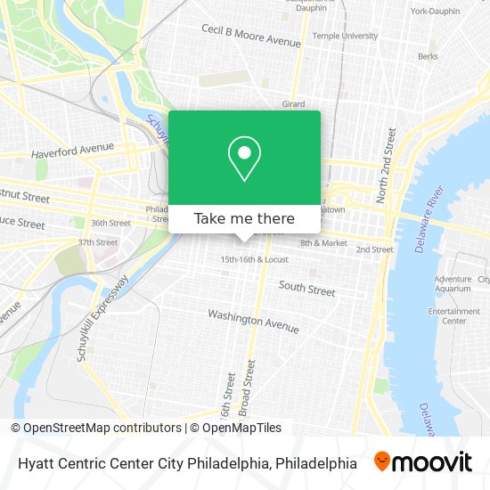 Hyatt Centric Center City Philadelphia map