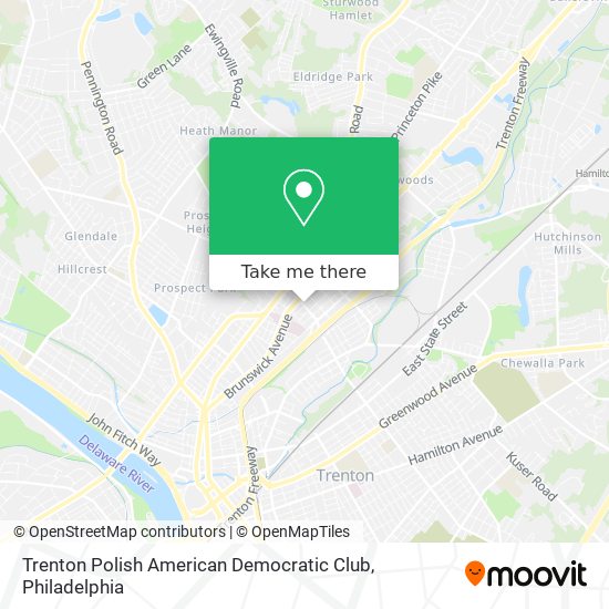 Mapa de Trenton Polish American Democratic Club