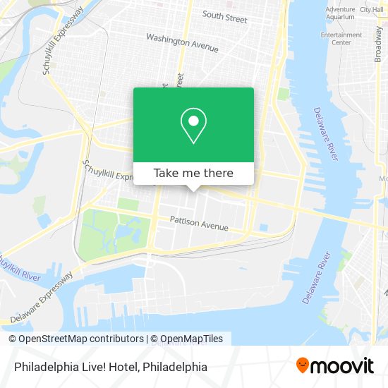 Philadelphia Live! Hotel map