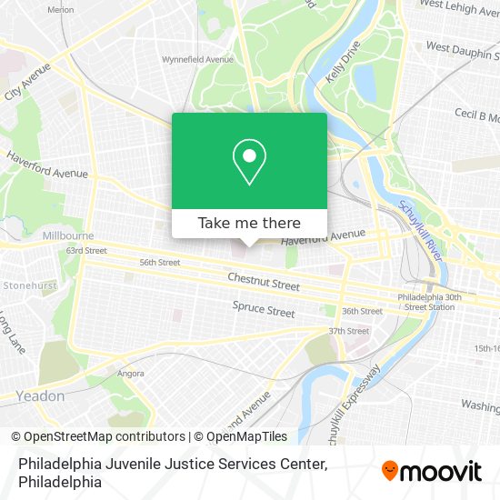 Mapa de Philadelphia Juvenile Justice Services Center