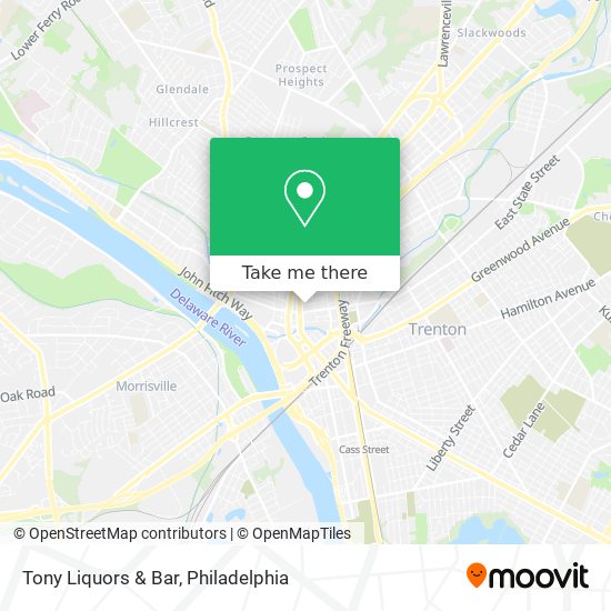Tony Liquors & Bar map