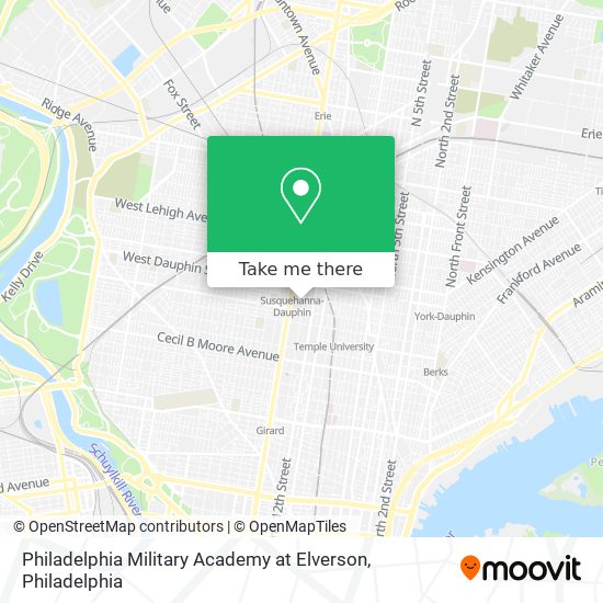 Philadelphia Military Academy at Elverson map