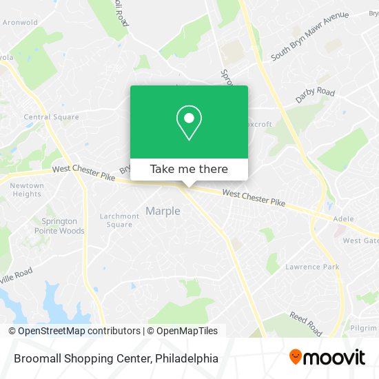 Mapa de Broomall Shopping Center