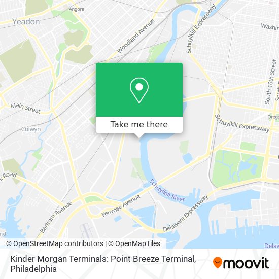 Mapa de Kinder Morgan Terminals: Point Breeze Terminal