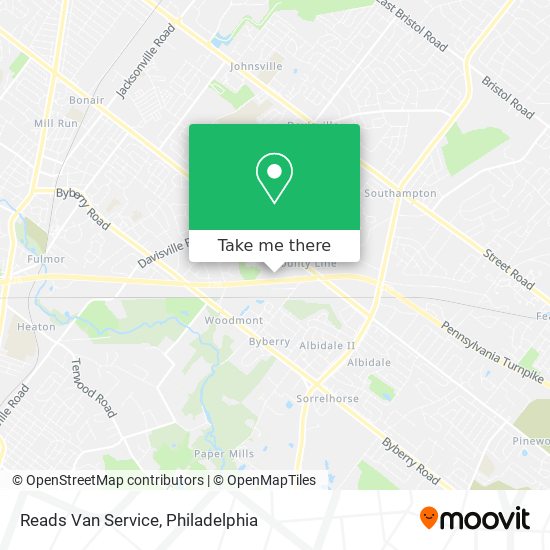 Mapa de Reads Van Service