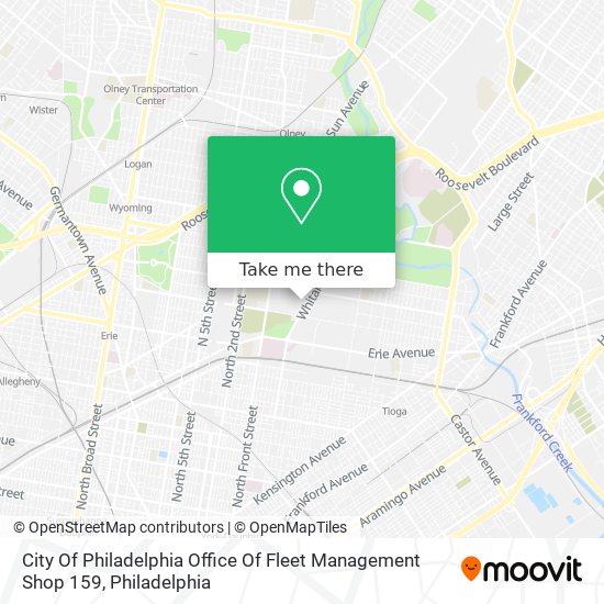 Mapa de City Of Philadelphia Office Of Fleet Management Shop 159