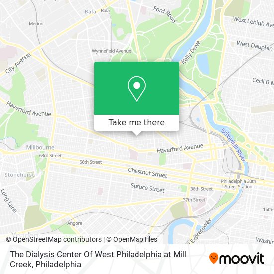 The Dialysis Center Of West Philadelphia at Mill Creek map