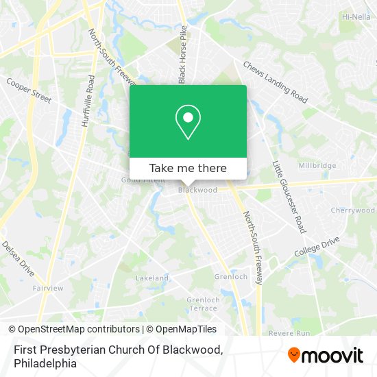 Mapa de First Presbyterian Church Of Blackwood