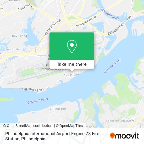 Philadelphia International Airport Engine 78 Fire Station map