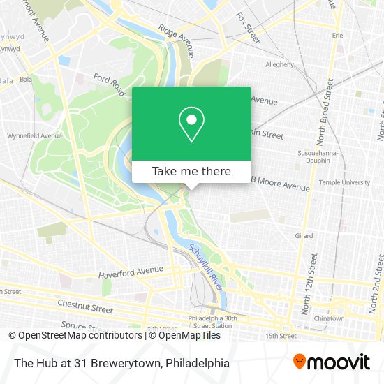 The Hub at 31 Brewerytown map