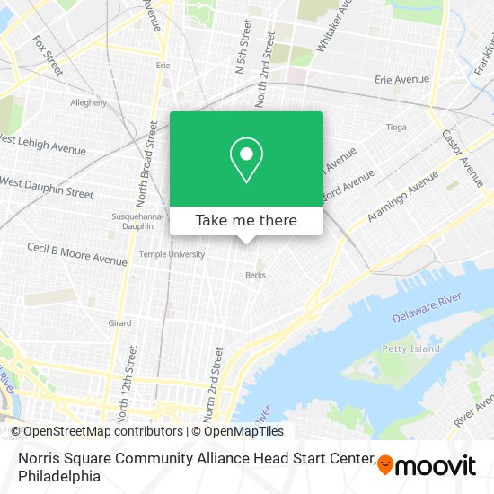 Mapa de Norris Square Community Alliance Head Start Center