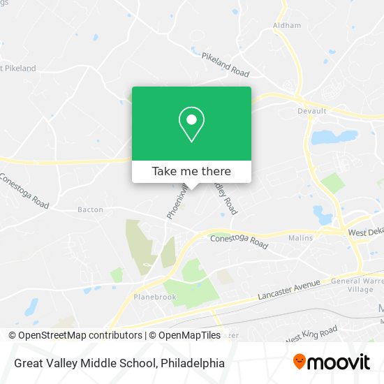 Great Valley Middle School map