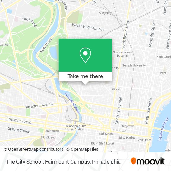 Mapa de The City School: Fairmount Campus